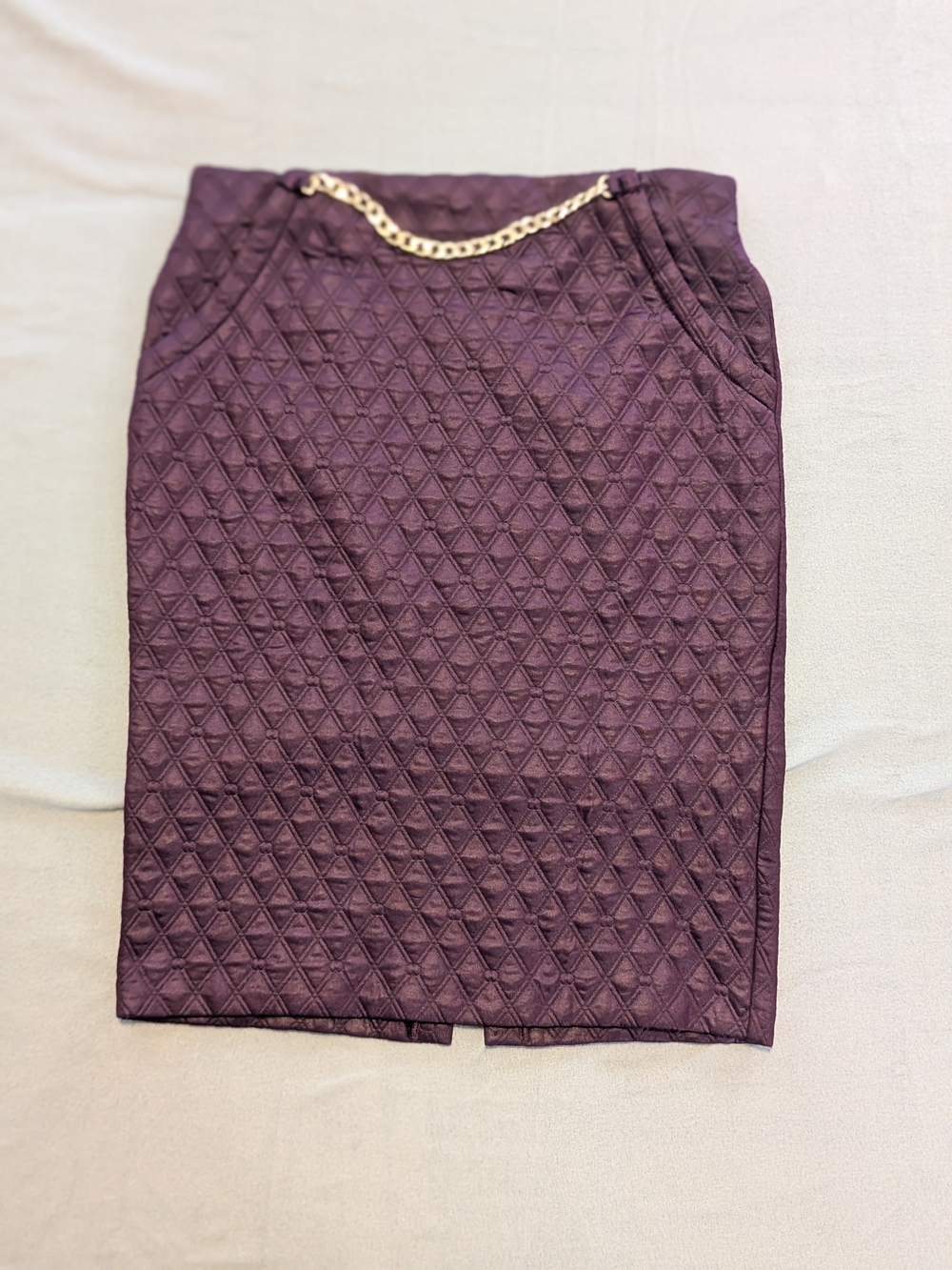 Quilted Purple Pencil Skirt